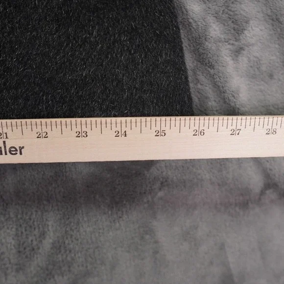 VTG Jones New York Heathered Melton Wool Coat Womens 44 Gray Minimalist Made USA - Picture 11 of 13